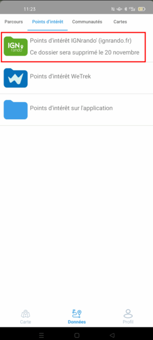 Dossier vert Points d'intérêt ignrando.fr